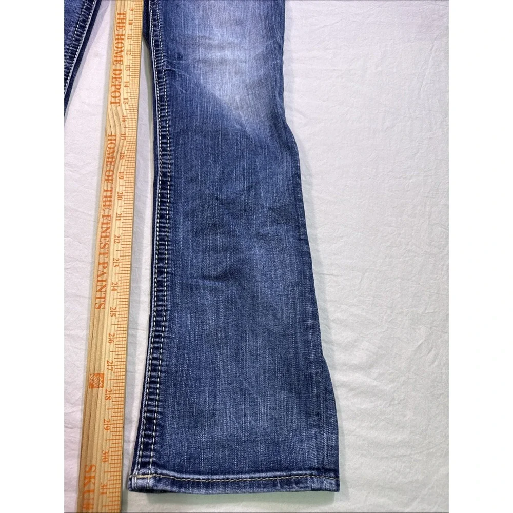 Rock Revival Jeans Women 29  Denim  MERTIE Easy Straight rhinestones embelished